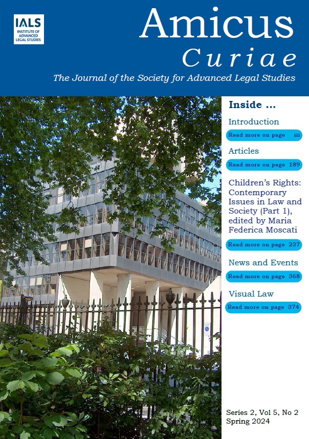 Amicus Curiae Vol 5 No 2 (2024): Series 2 cover